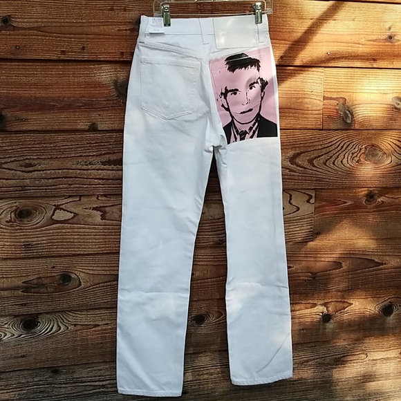 Calvin Klein Andy Warhol white jeans 25 - Picture 7 of 7